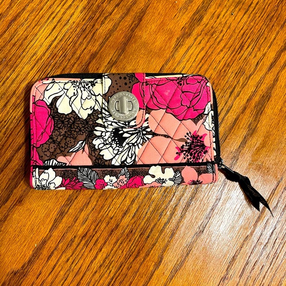Vera Bradley Handbags - Vera Bradley Mocha Rouge Turnlock Wallet